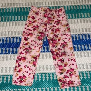 🌺Pink floral jegging pant